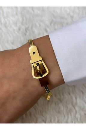 دستبند استیل (فولاد) طلائی زنانه استیل (فولاد) TAQI’M JEWELRY - کد 874048464