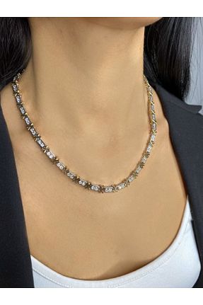 گردنبند استیل ( فولاد ) زرد زنانه استیل ضد زنگ LEDAS - کد 874050017