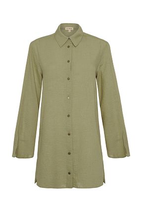 بلوز حجاب خاکی زنانه رگولار Aker - کد 833214156