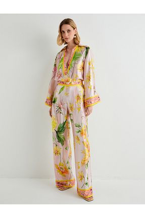 شلوار فیروزه ای زنانه ساتن Koton - کد 844978350