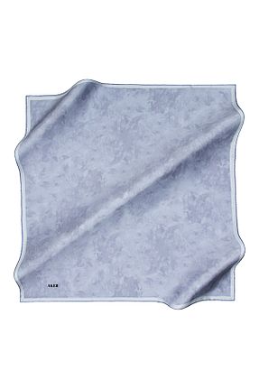 روسری آبی کرپ ساتن ابریشم Aker - کد 44351415