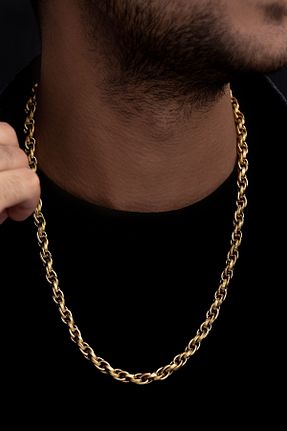 گردنبند استیل ( فولاد ) طلائی زنانه استیل (فولاد) vogutima - کد 874073901