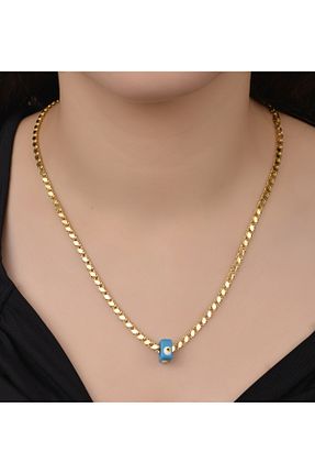 گردنبند طلا طلائی زنانه 14 عیار kuyumcu nurettin - کد 801280884