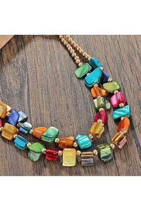 گردنبند جواهر رنگی زنانه منجق Store - کد 874091988
