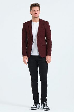 کت زرشکی مردانه اسلیم فیت VALUE FASHION - کد 874104401
