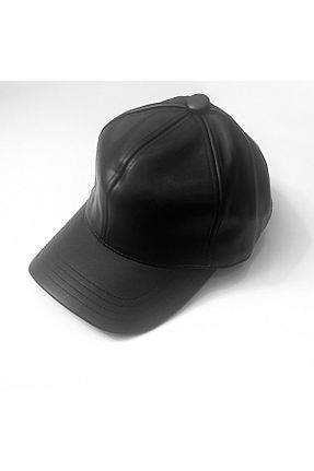 کلاه مشکی زنانه چرم مصنوعی Ermas - کد 874102630