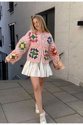 رویه صورتی زنانه اکریلیک El örgüsü - کد 874138830