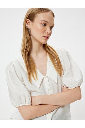 پیراهن سفید زنانه اسلیم فیت Koton - کد 837900698