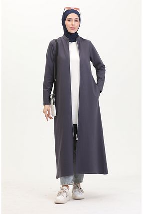 کلاه و ابایا طوسی زنانه بافتنی sefamerve - کد 874164385