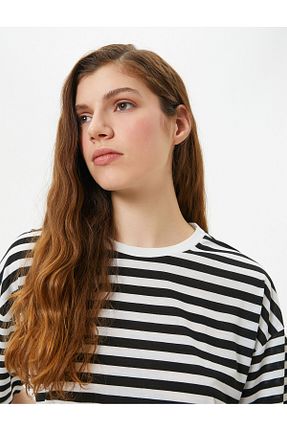 تیشرت مشکی زنانه Relaxed Koton - کد 794544633