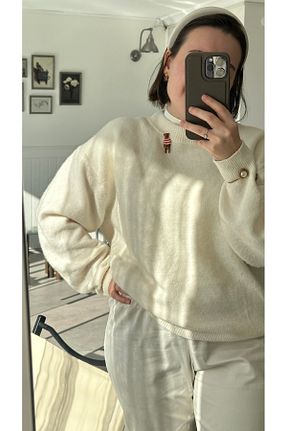 سنجاق سینه قهوه ای زنانه پلی استر YAKA ART - کد 872305883
