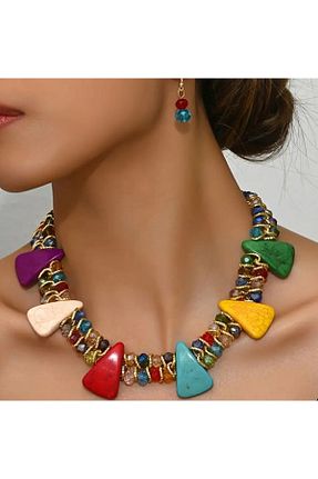 ست جواهر رنگی زنانه فلزی Store - کد 874180897