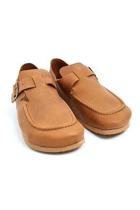 دمپائی قهوه ای زنانه چرم خالص Akman Leather - کد 874176664