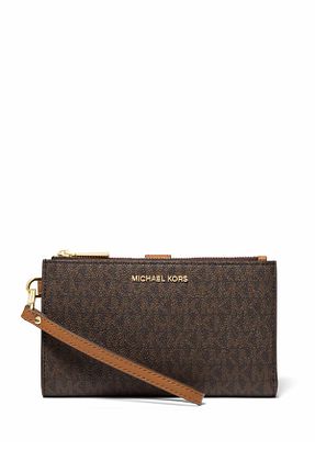 کیف پورتفوی و کلاچ قهوه ای زنانه پارچه ای Michael Kors - کد 780110455