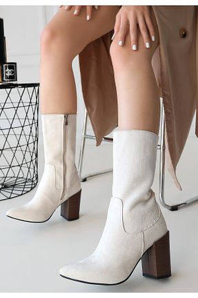 بوت / نیم بوت بژ زنانه جیر Maysolasta - کد 874244774