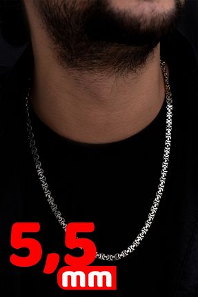 گردنبند نقره بژ مردانه 925 عیار vogutima - کد 874205179