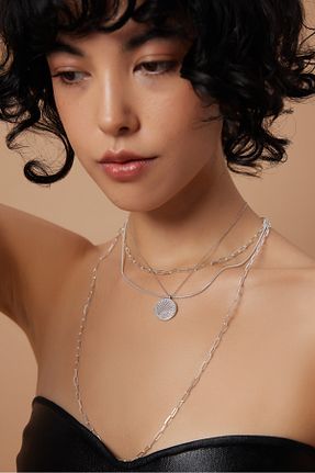 گردنبند نقره طوسی زنانه 925 عیار orchards - کد 874269232