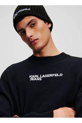 پلیور بژ مردانه چاپی Karl Lagerfeld - کد 874326279