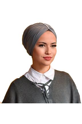 روسری طوسی پلی استر Sufirit - کد 874367253