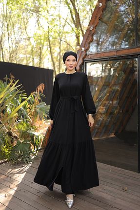 کلاه و ابایا مشکی زنانه پنبه ای Nissra - کد 771454998