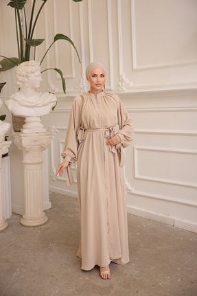 کلاه و ابایا قهوه ای زنانه پنبه ای Nissra - کد 818064789