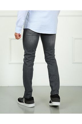 شلوار جین طوسی مردانه پاچه تنگ Twister Jeans - کد 874376594
