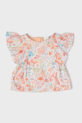 بلوز قهوه ای بچه گانه طرح دار Layette - کد 808143655