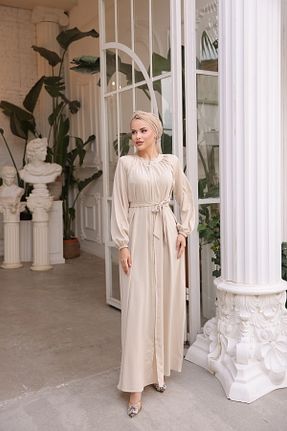 کلاه و ابایا بژ زنانه پنبه ای Nissra - کد 806575164