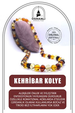 گردنبند جواهر رنگی زنانه سنگ طبیعی OSMANLI DOĞAL TAŞ - کد 796339269