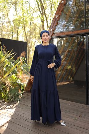 کلاه و ابایا سرمه ای زنانه پنبه ای Nissra - کد 771486532