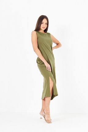 لباس خاکی زنانه بافت ESPİNA - کد 874385673