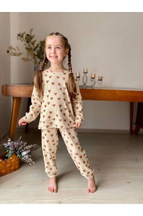 ست لباس راحتی بژ بچه گانه Kalp nestkidss - کد 874386022