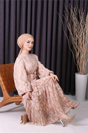 لباس حجاب بژ زنانه Relaxed dipmoda - کد 858339599