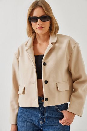 کت بژ زنانه Straight Bianco Lucci - کد 874410782