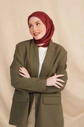 روسری قهوه ای پنبه پلی استر Şehr i sultan - کد 874604608