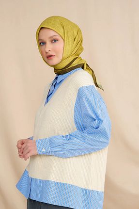 روسری رنگی پنبه پلی استر Şehr i sultan - کد 874604540