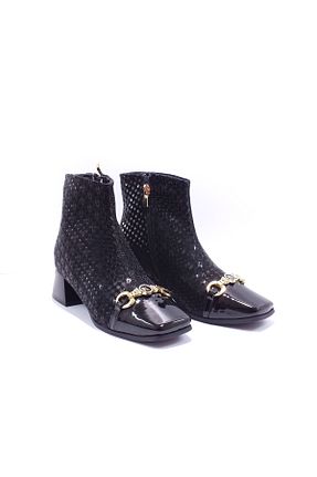 بوت / نیم بوت مشکی زنانه چرم مصنوعی Guja - کد 874611956