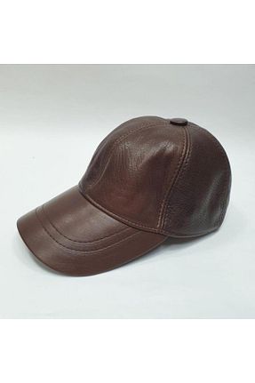 کلاه مشکی زنانه چرم خالص Sanalbolluk - کد 342820253