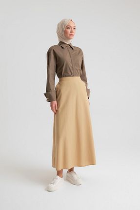 دامن حجاب قهوه ای زنانه رگولار Armine - کد 828590895