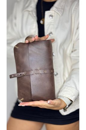 کیف کمری قهوه ای زنانه چرم خالص Tuvita Collection Bodrum - کد 874624209