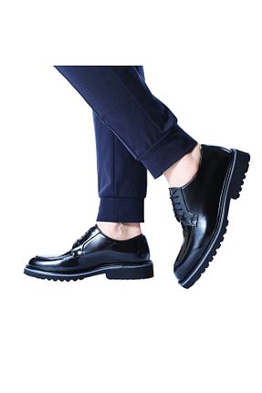 کفش کژوال مشکی مردانه چرم خالص bagcini - کد 835093857