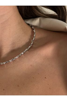 گردنبند جواهر طوسی زنانه زیرکن The Fine Store - کد 874671779