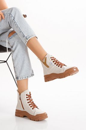 بوت / نیم بوت قهوه ای زنانه MUMELSHOES - کد 874704675