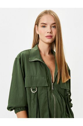 پیراهن خاکی زنانه Relaxed Koton - کد 772813976