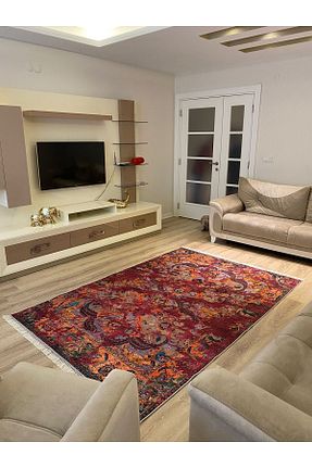فرش رنگی قابل شستشو Bordo Halı - کد 775853604
