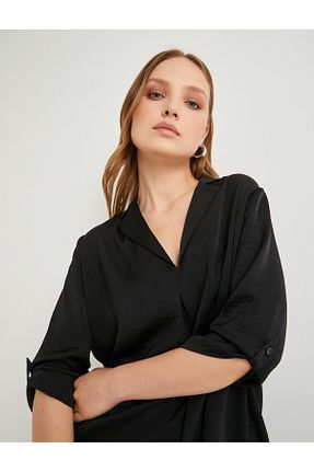 بلوز مشکی زنانه ساده Koton - کد 822109555