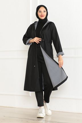 ترنچکت حجاب مشکی زنانه مخلوط پلی استر MARFİM - کد 874739176
