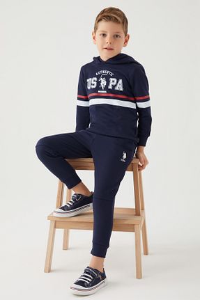 ست گرمکن سرمه ای مردانه پنبه پلی استر U.S. Polo Assn. - کد 338802686
