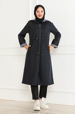 ترنچکت حجاب سرمه ای زنانه مخلوط پلی استر MARFİM - کد 874739110