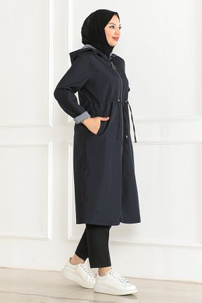 ترنچکت حجاب سرمه ای زنانه مخلوط پلی استر MARFİM - کد 874739110